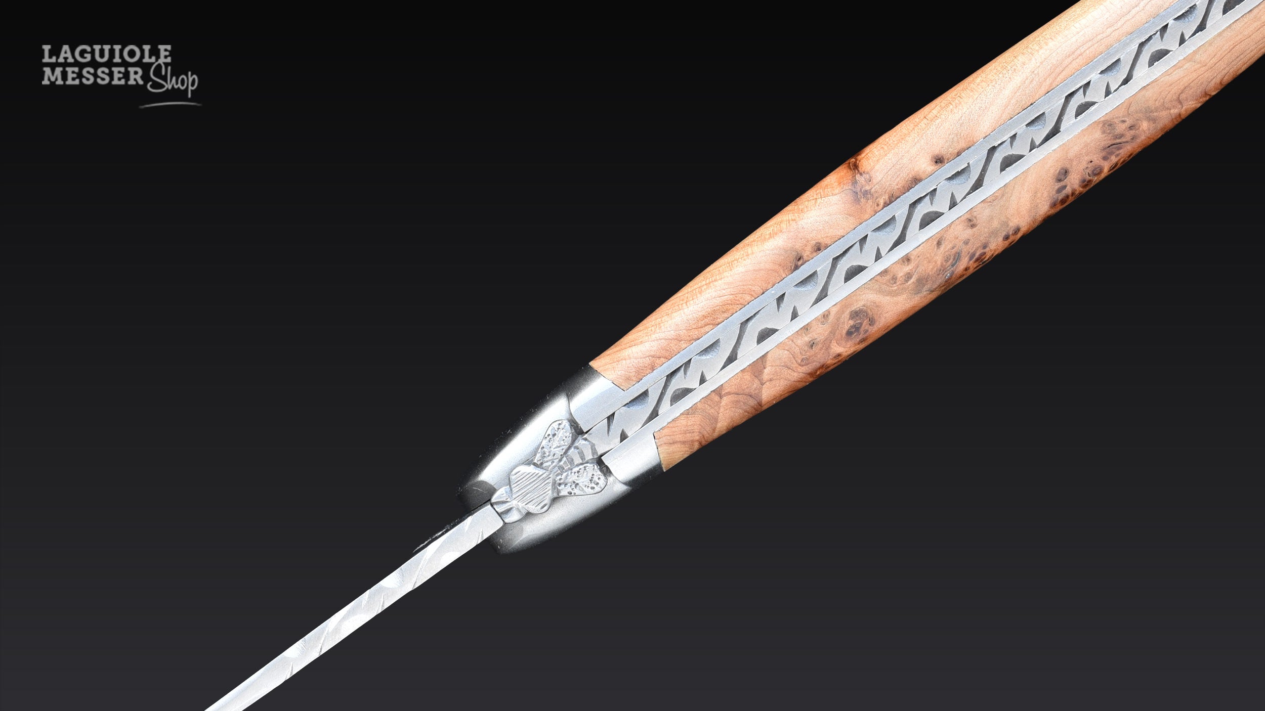 Forge de Laguiole, Taschenmesser bois de genévrier, cisélé