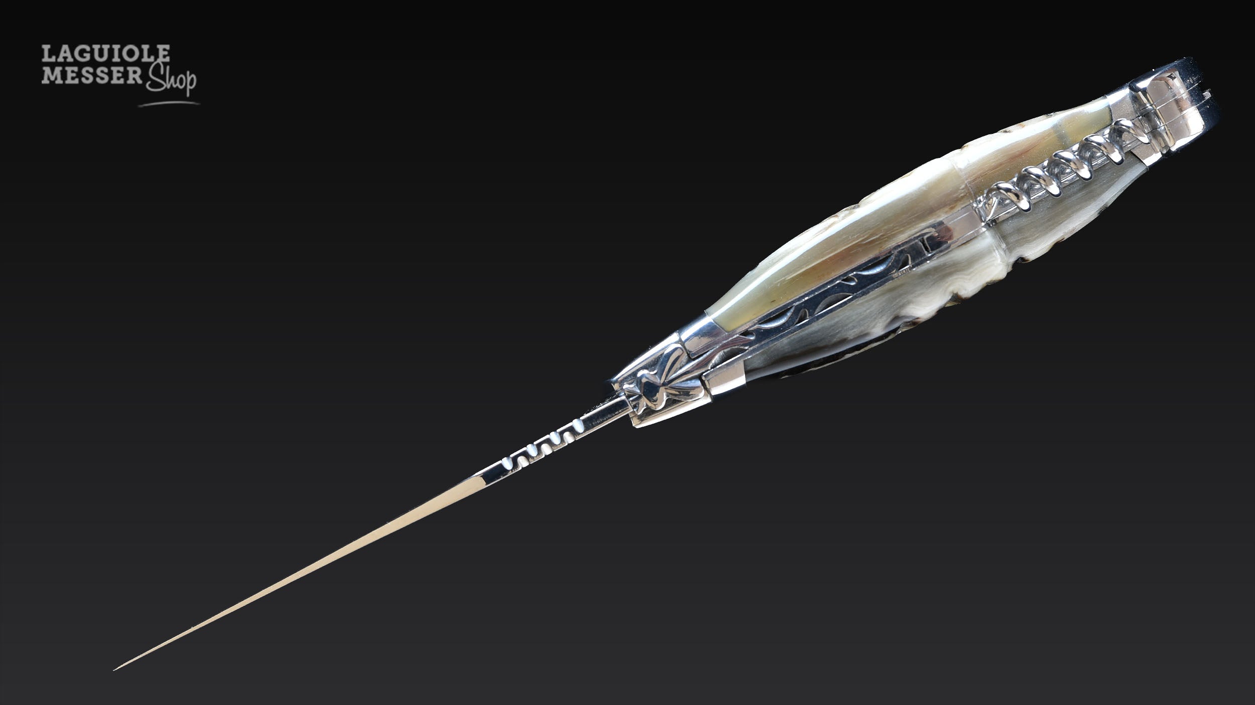 Rückenansicht des Honoré Durand Taschenmessers mit integriertem Korkenzieher