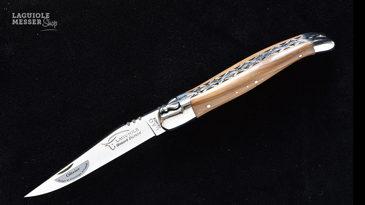 Honoré Durand Laguiole Klappmesser Olivenholz Prestige