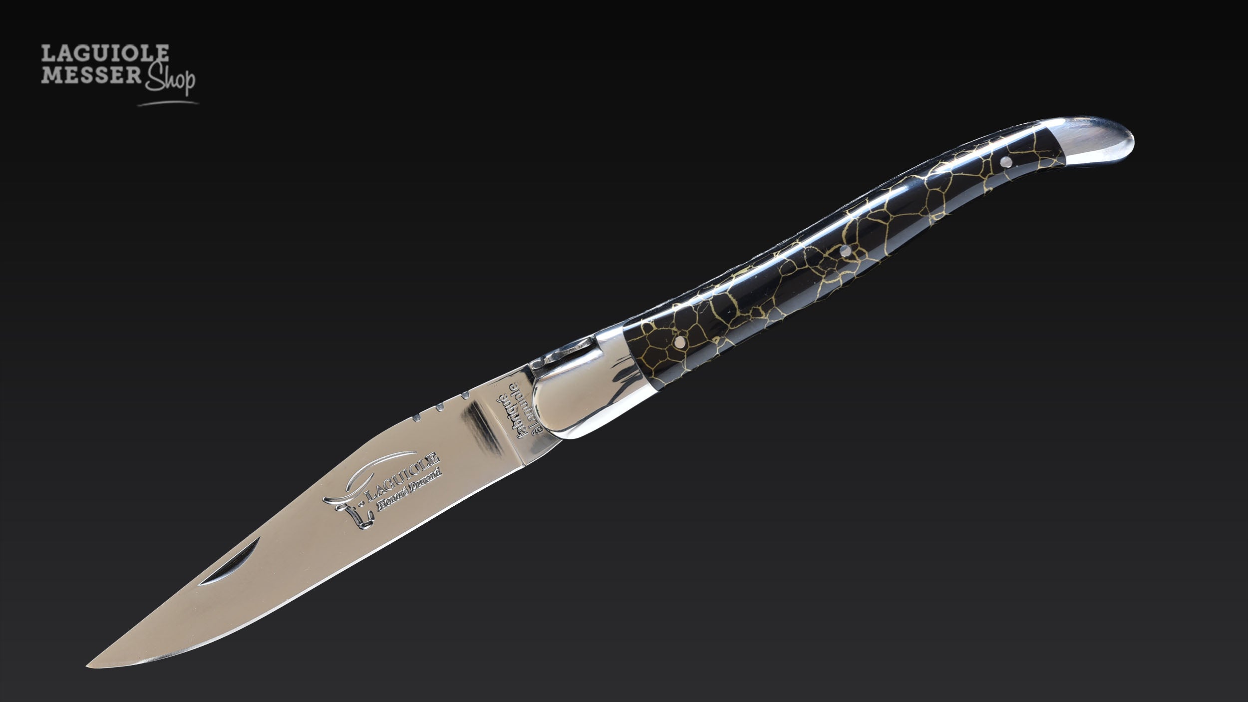 Honoré Durand Laguiole Taschenmesser mit Onyx Griffschalen
