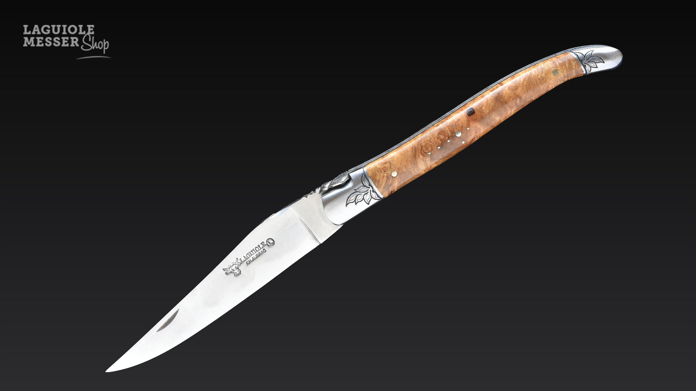 Meistermesser mit Griff aus Loupe d’Amboine