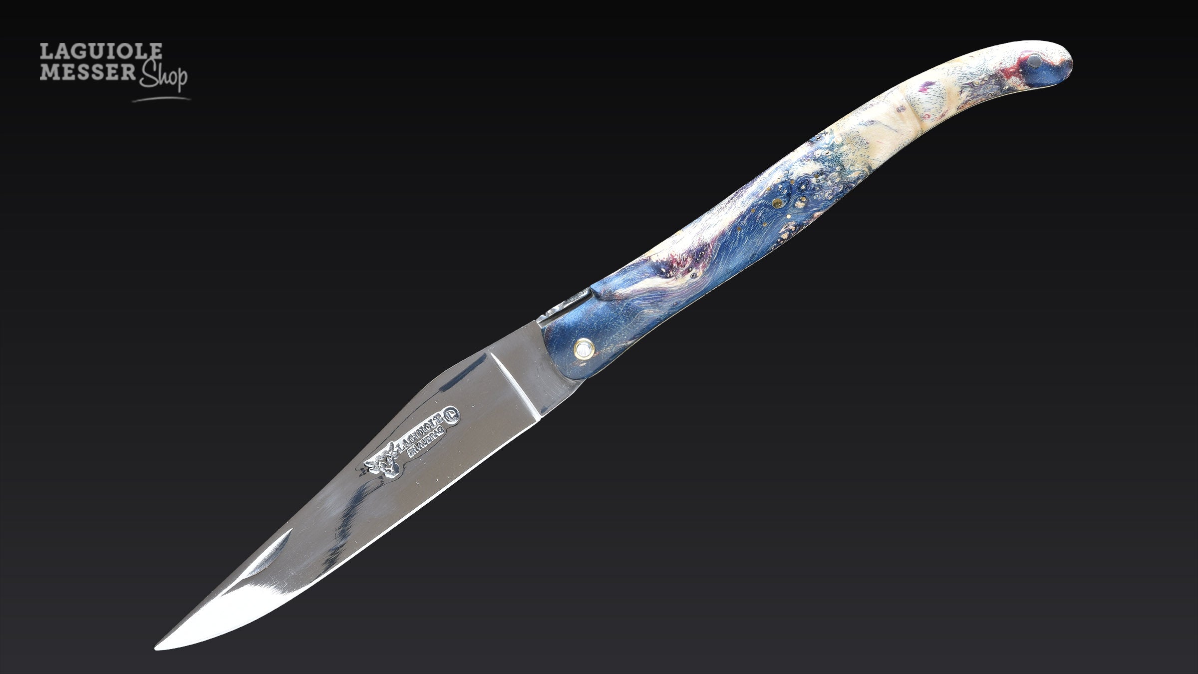 Meistermesser Eclipse mit Griff aus stabilisierter Loupe de Sureau