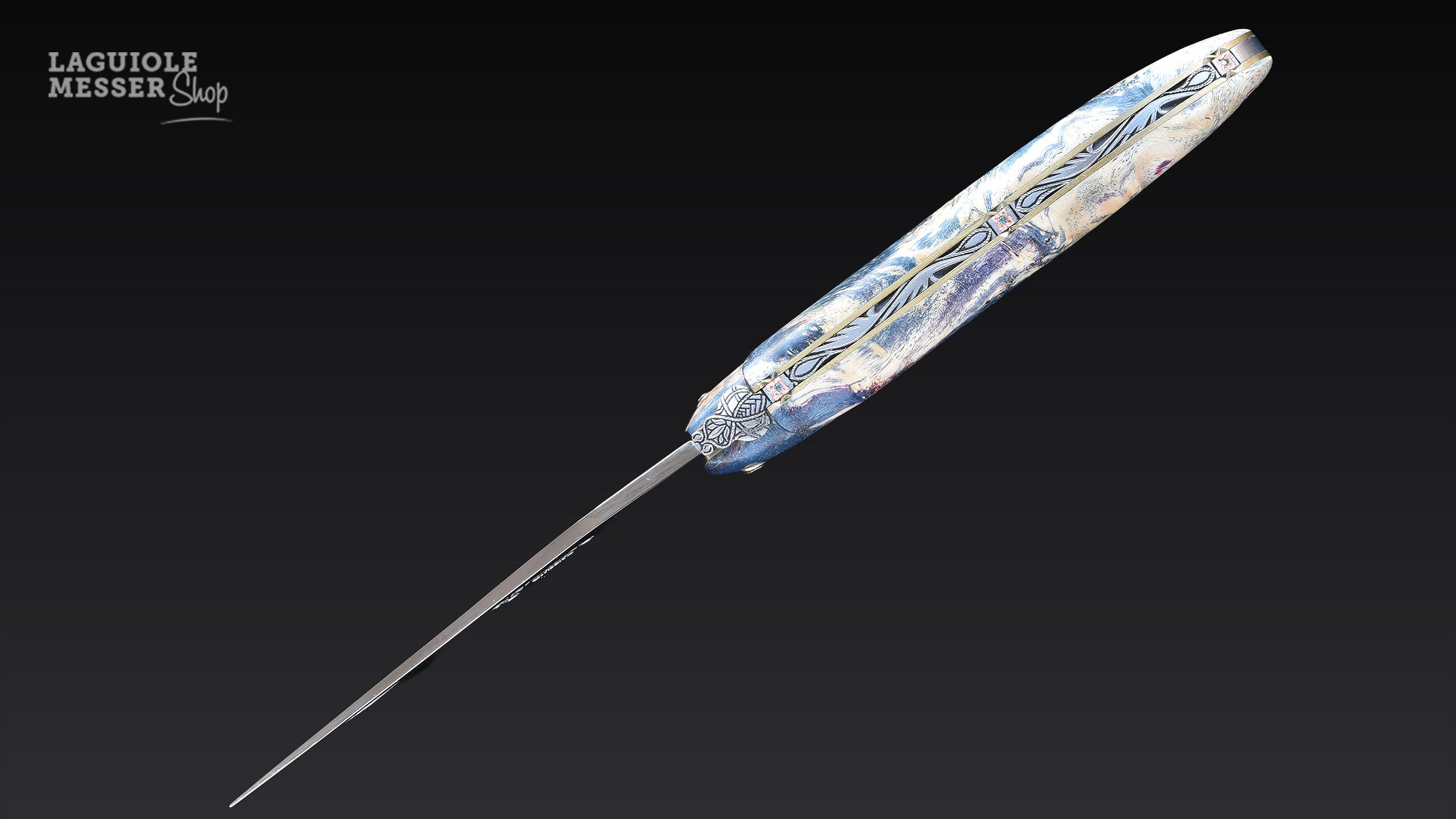 Handguillochiertes Ressort mit mouche gravée und zwei Brillanten