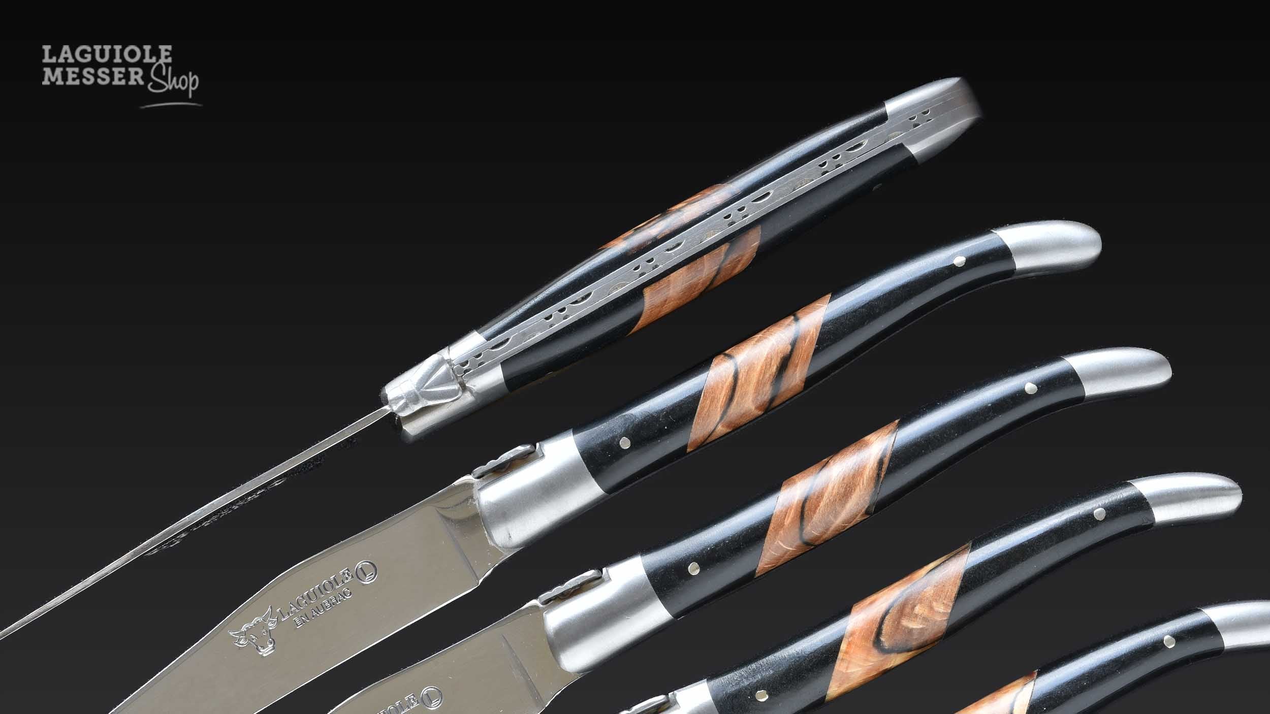 Laguiole en Aubrac, Steakmesserset Biseau - Bois d'Aubrac