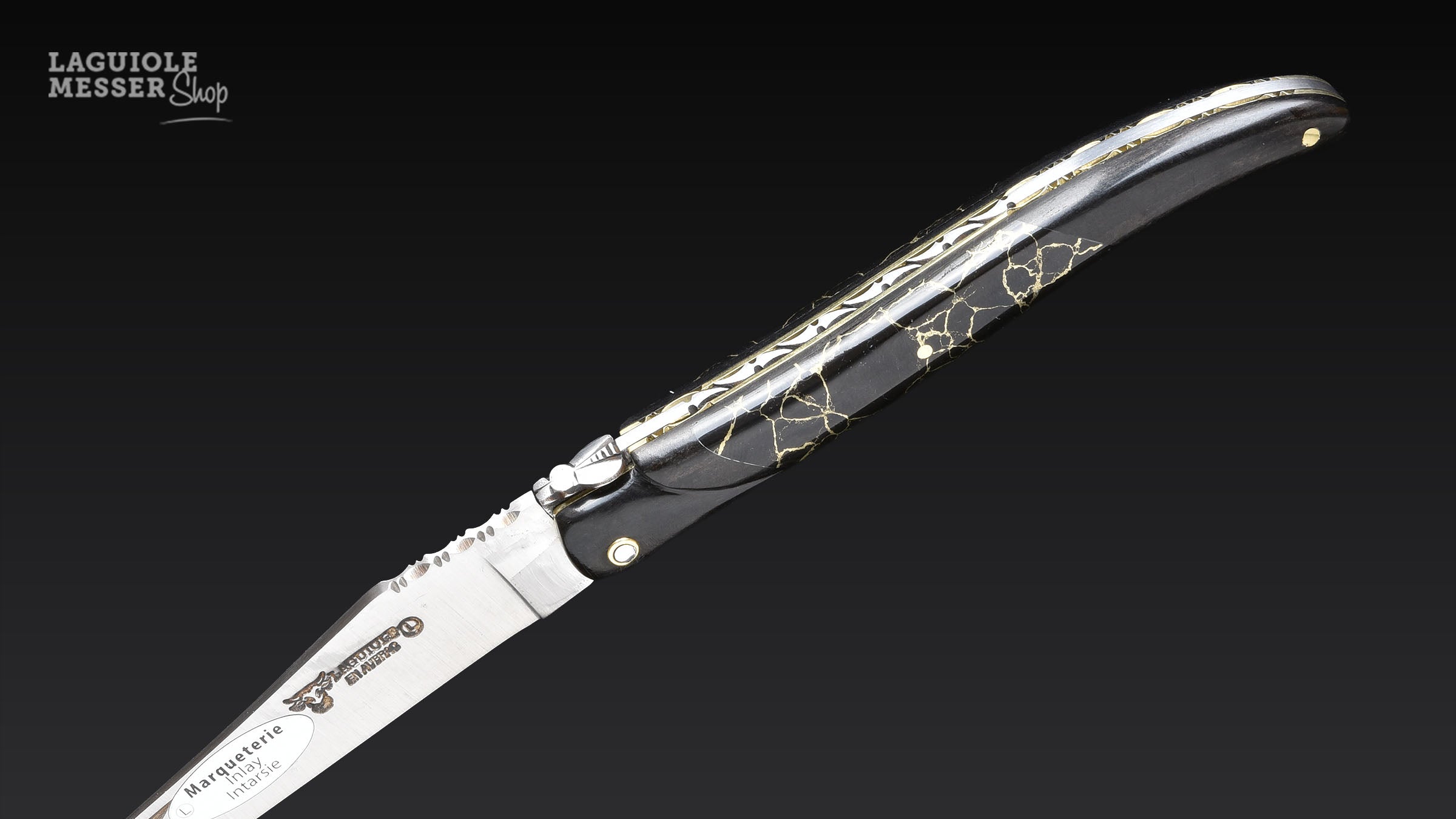 2C27 Sandvik-Stahlklinge mit Emblem Laguiole en Aubrac