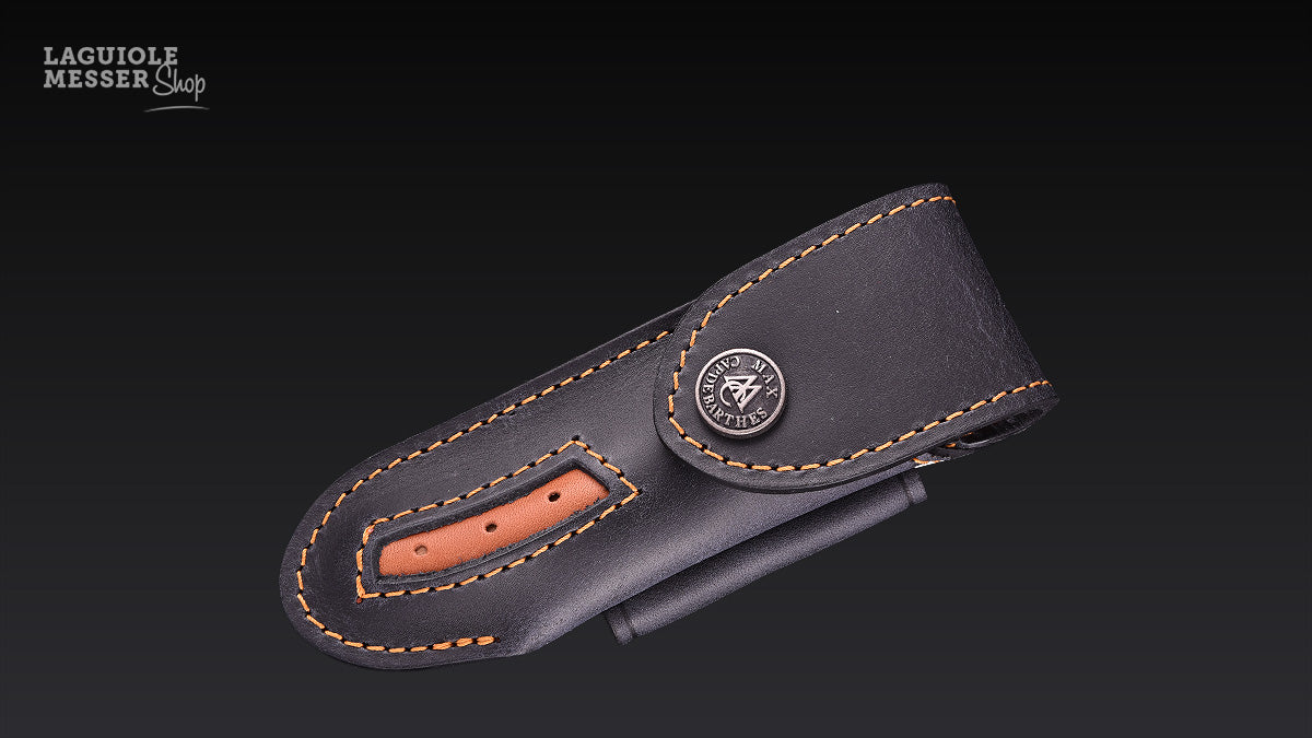 Max Capdebarthes Leder Etui T avec fenetre GM Noir-Maya