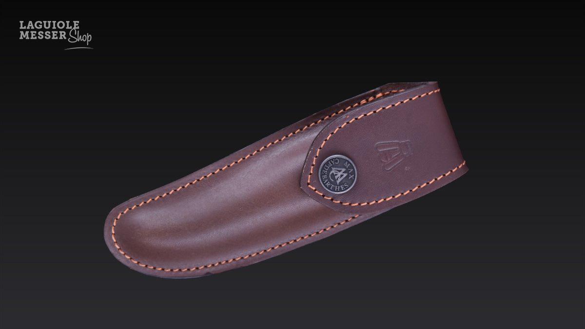 Max Capdebarthes Leder Etui Laguiole nature GM Chocolat