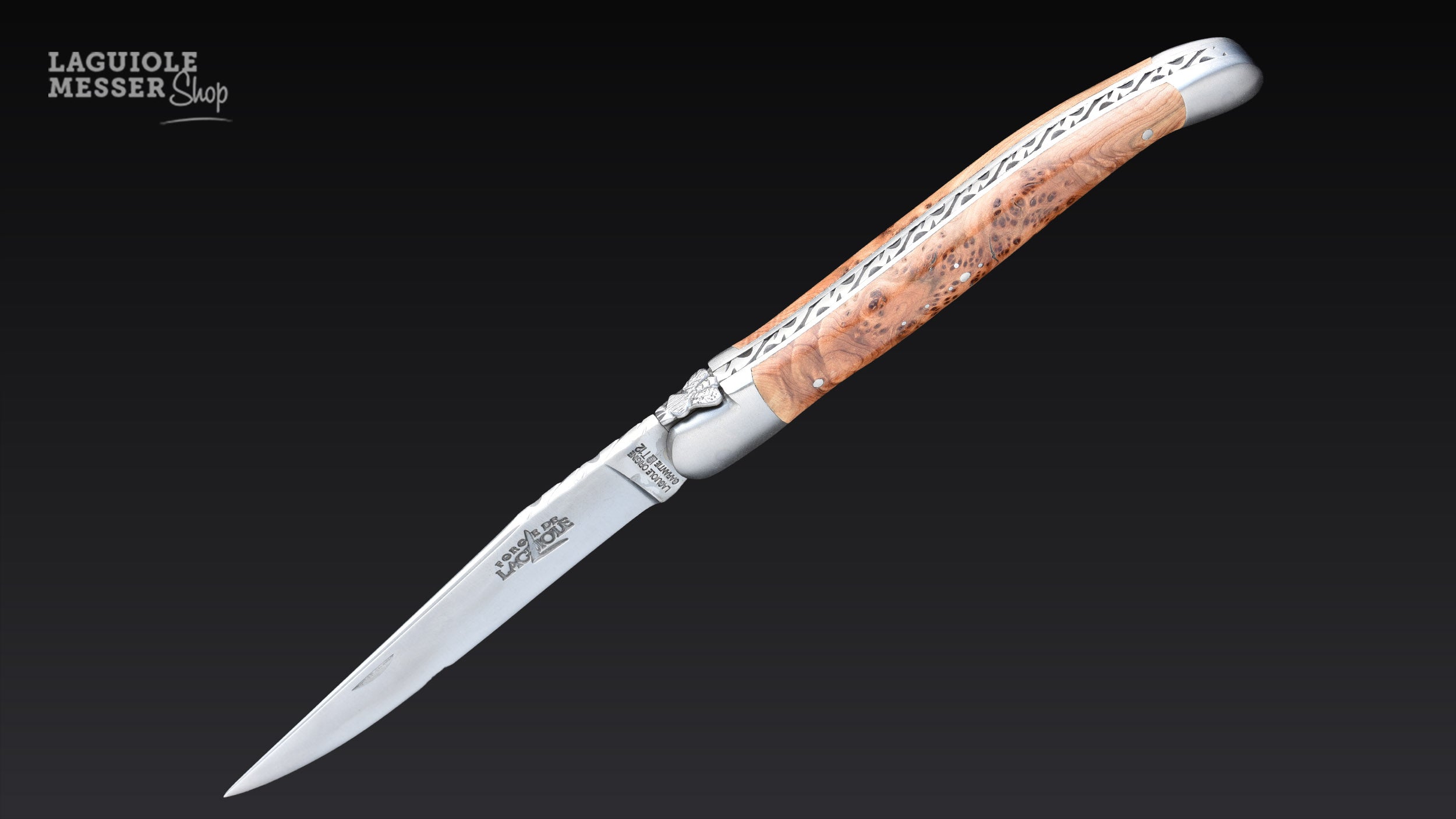 Forge de Laguiole, Taschenmesser bois de genévrier, cisélé