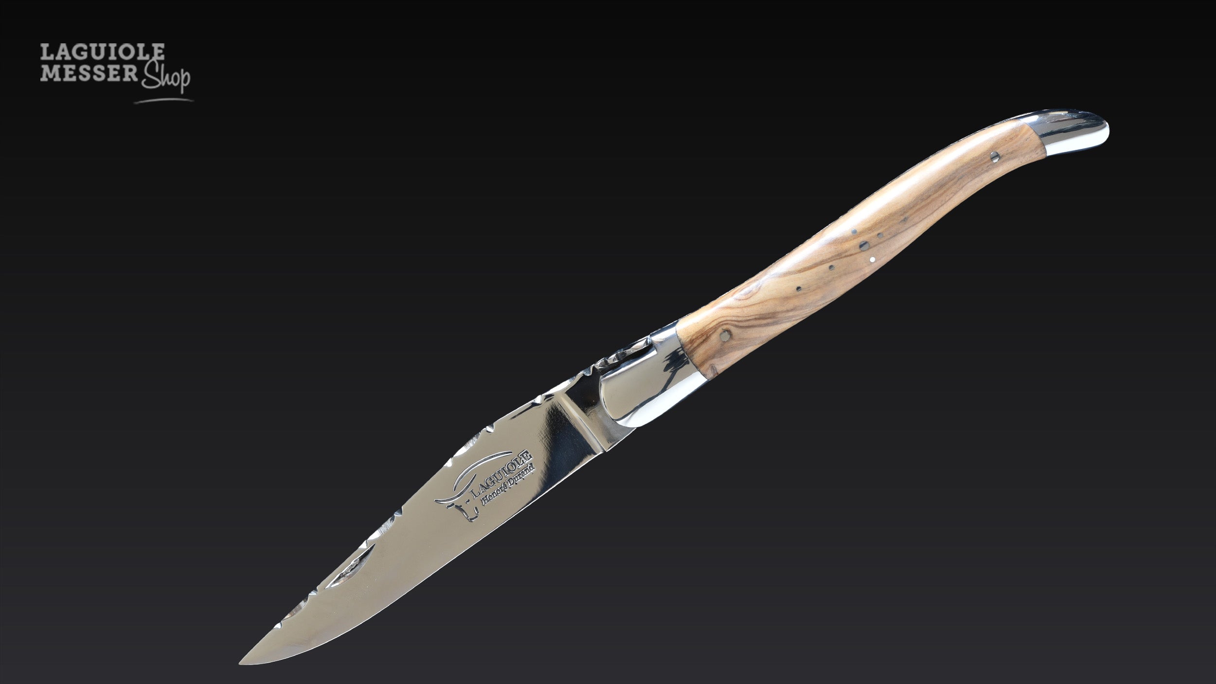 Honoré Durand Laguiole Taschenmesser mit Olivenholzgriff
