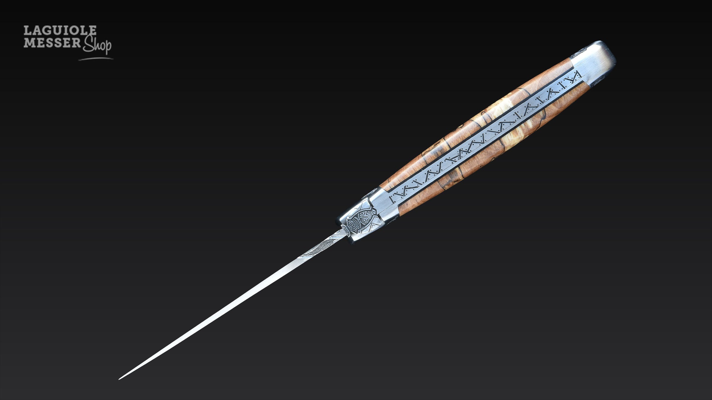 Handgraviertes Ressort mit mouche gravée