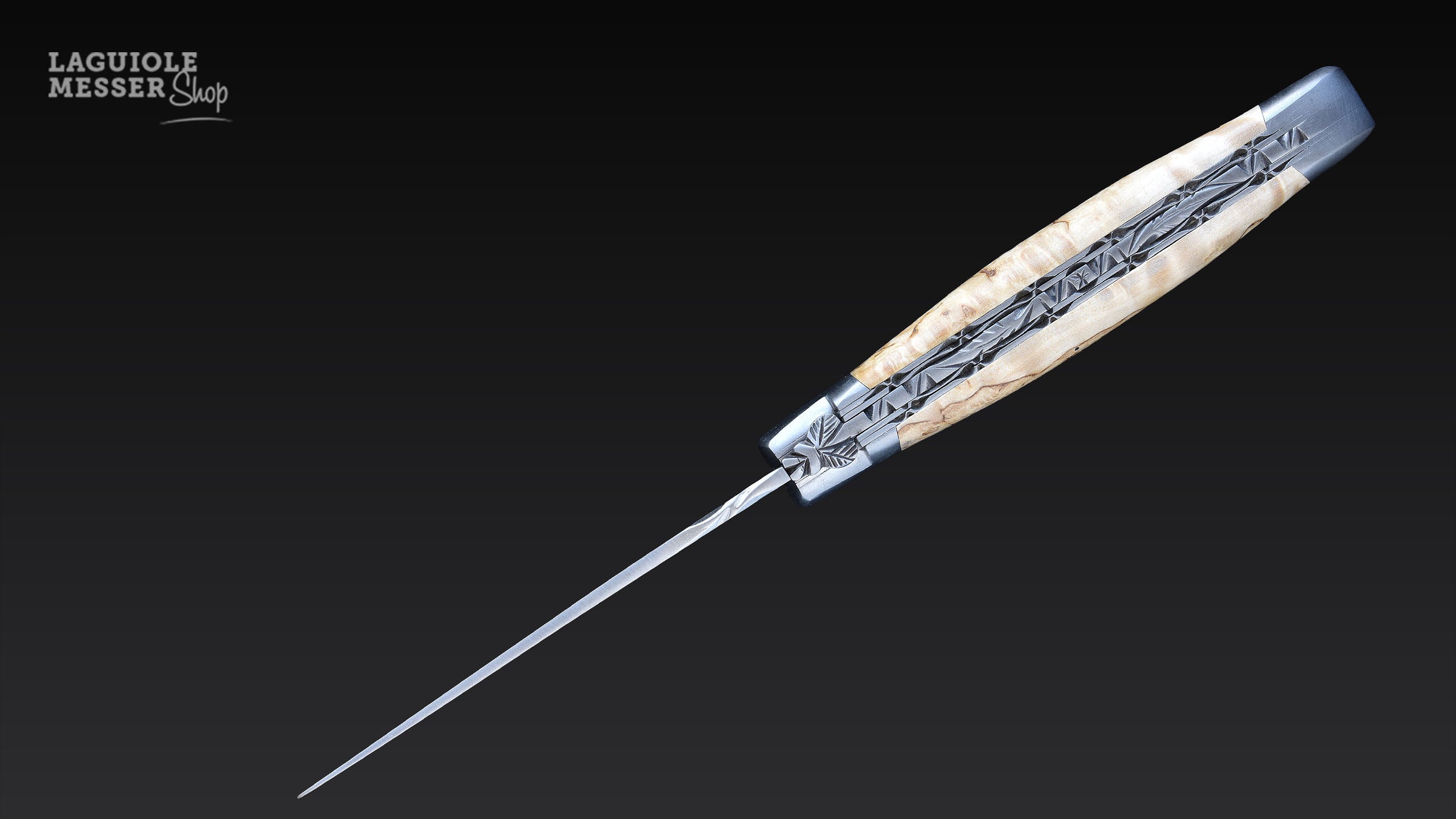 Taschenmesser Laguiole en Aubrac mit Griff aus Birkenholz und Edelstahlklinge