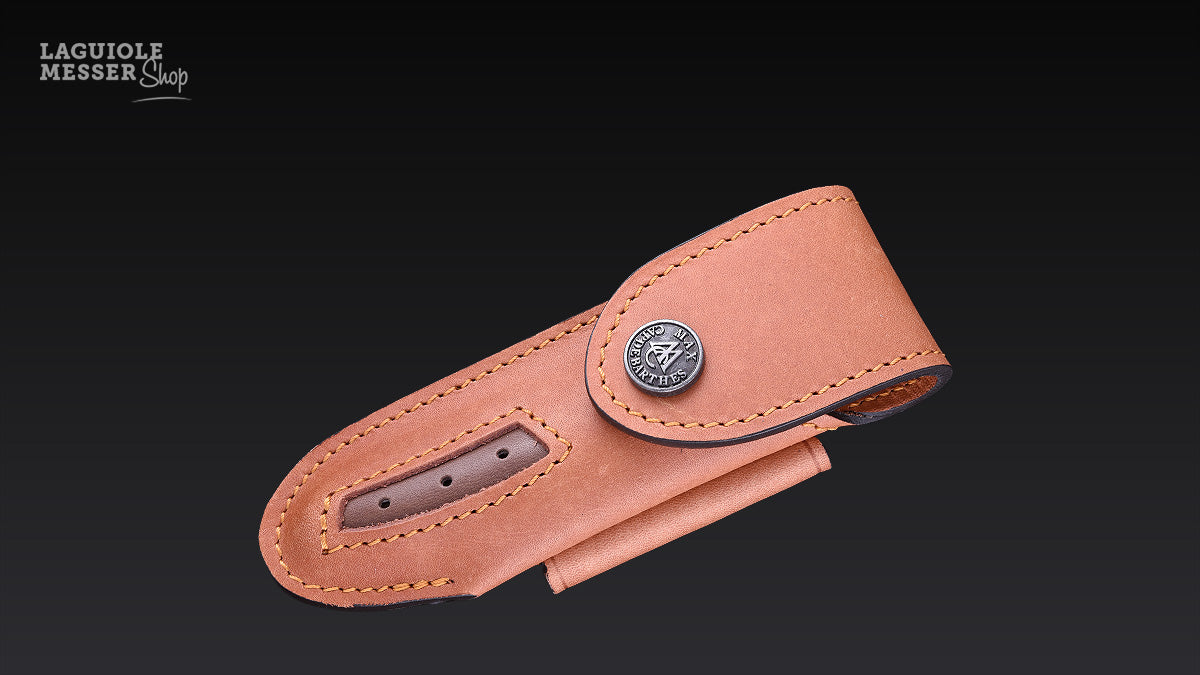 Max Capdebarthes Leder Etui T avec fenetre  GM Maya-Chocolat