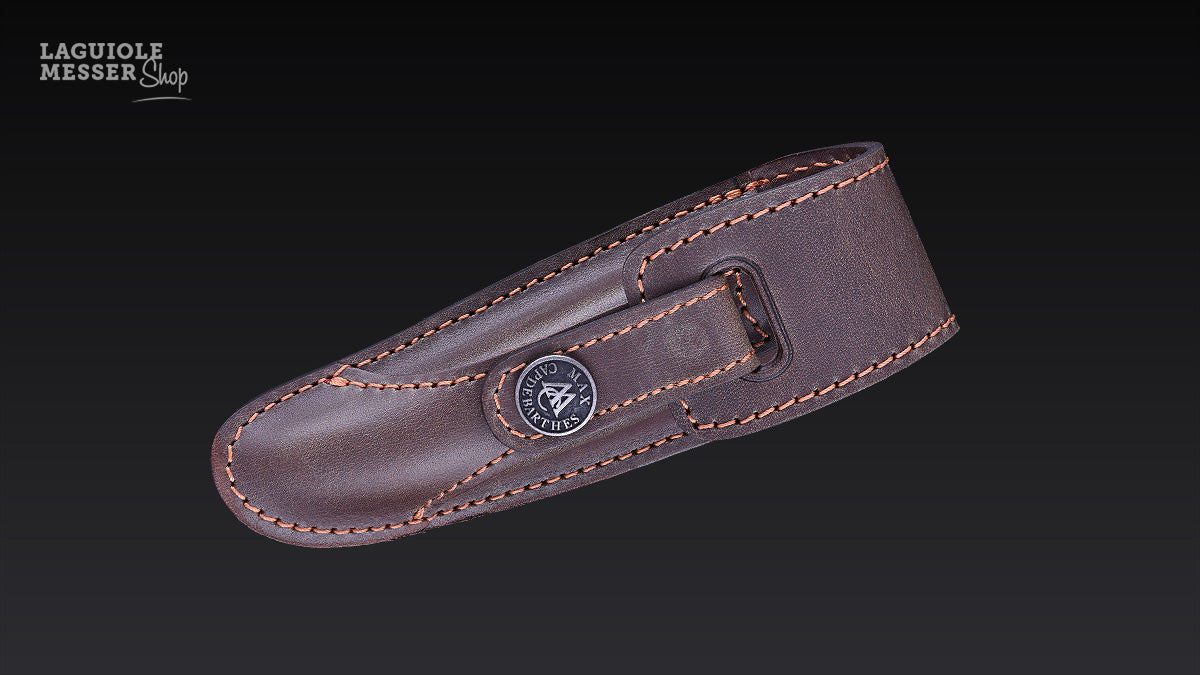 Max Capdebarthes Leder Etui Laguiole Prestige GM Chocolat